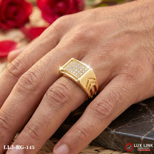 Glittering Design Gold Plated Ring for Men RG -145