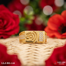 Attention-Getting Design Gold Plated Ring for Men RG -146