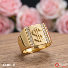 Gold Forming Dolar Attention-Getting Design Ring for Men RG -148