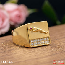 Gold Forming Jaguar with Diamond Gorgeous Design Ring for Men RG -149