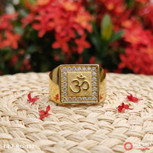 Gold Plated Om Streamlined Design Superior Quality Ring For Men RG -152