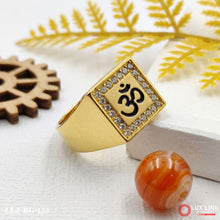 Classical Diamond Om Design Gold Plated Ring for Men RG -153