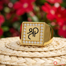 Gold plated premium Shree design ring for men RG -156