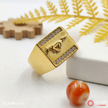Horse Fashionable Design Gold Plated Ring for Men RG -157
