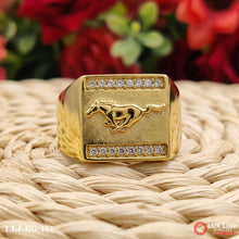 Horse Fashionable Design Gold Plated Ring for Men RG -157