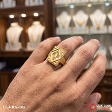 identified as model, features an intricate, carved diamond-shaped design Ring For Men RG -165