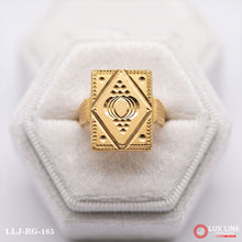 identified as model, features an intricate, carved diamond-shaped design Ring For Men RG -165