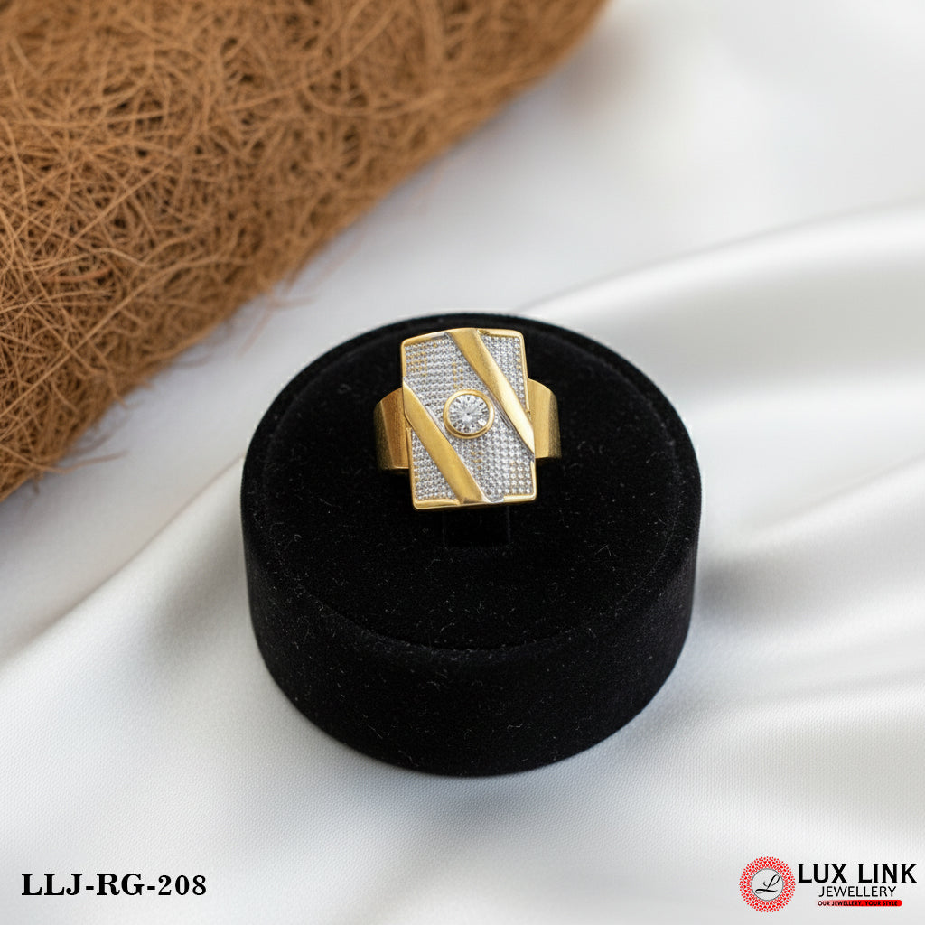 Prominent Design Gold Plated Ring for Men - RG - 208