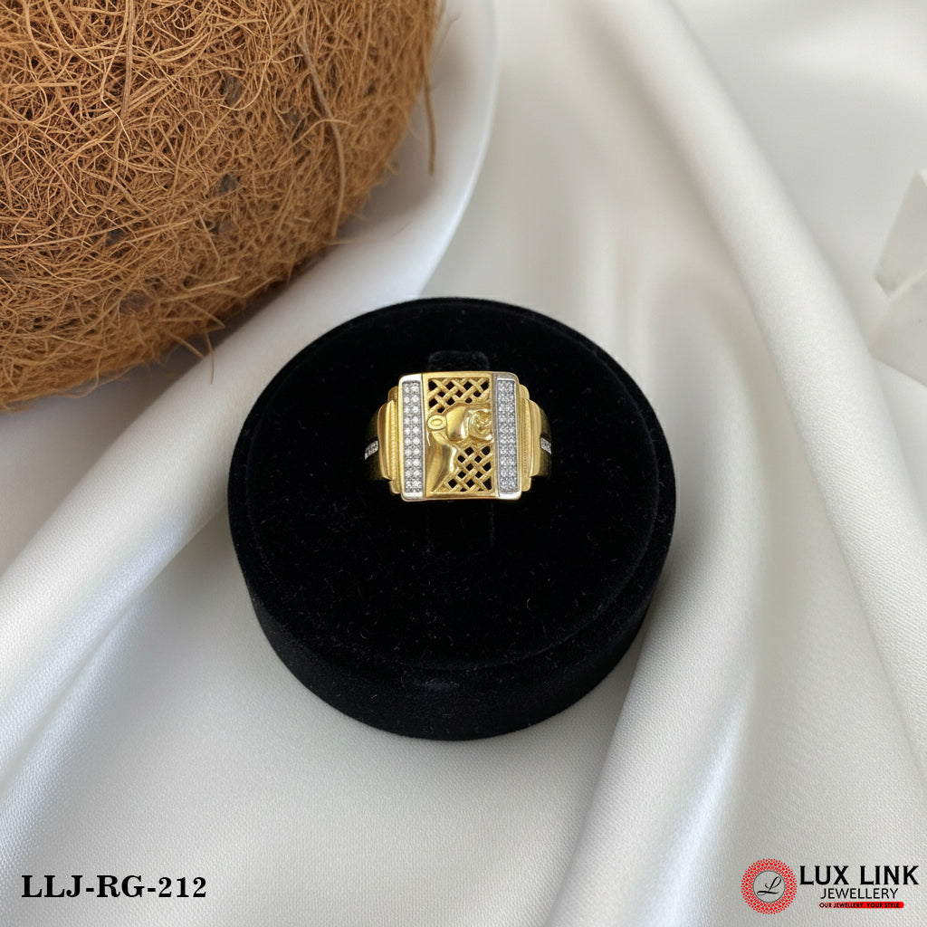 Gold Plated Awesome Design Ring for Men - RG - 212