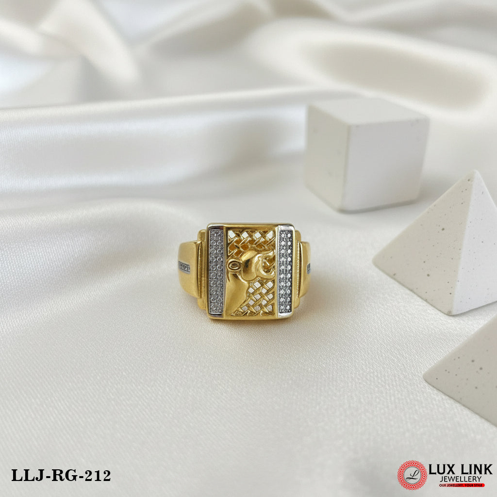Gold Plated Awesome Design Ring for Men - RG - 212