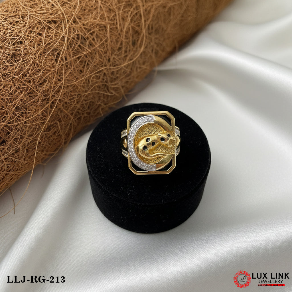Fabulous Design Gold Plated Ring for Men - RG - 213
