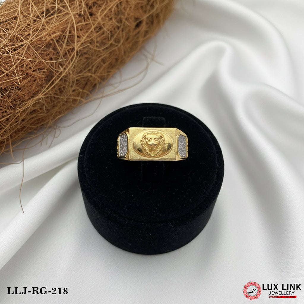 Lion with Gorgeous Design Ring for Men - RG - 218