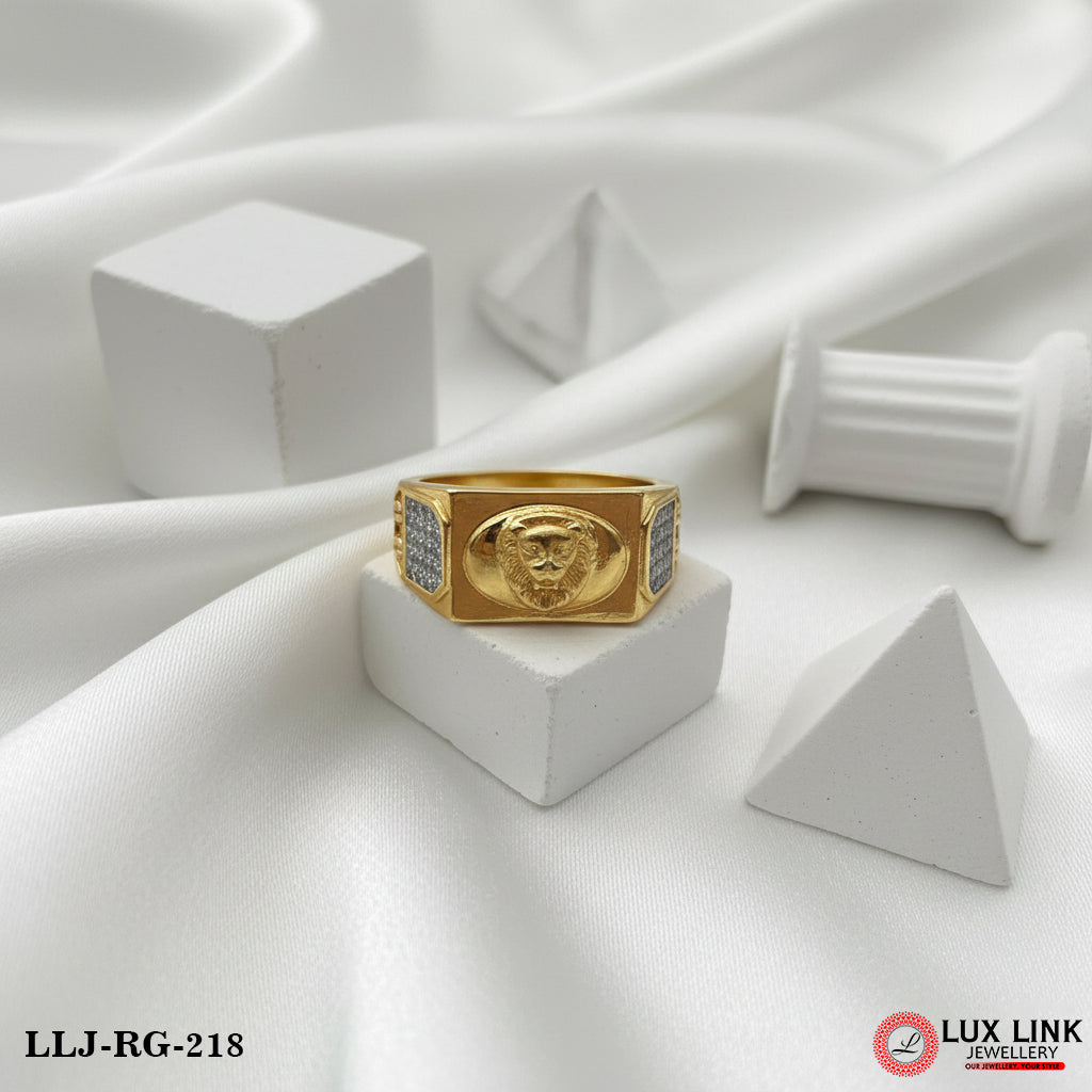 Lion with Gorgeous Design Ring for Men - RG - 218