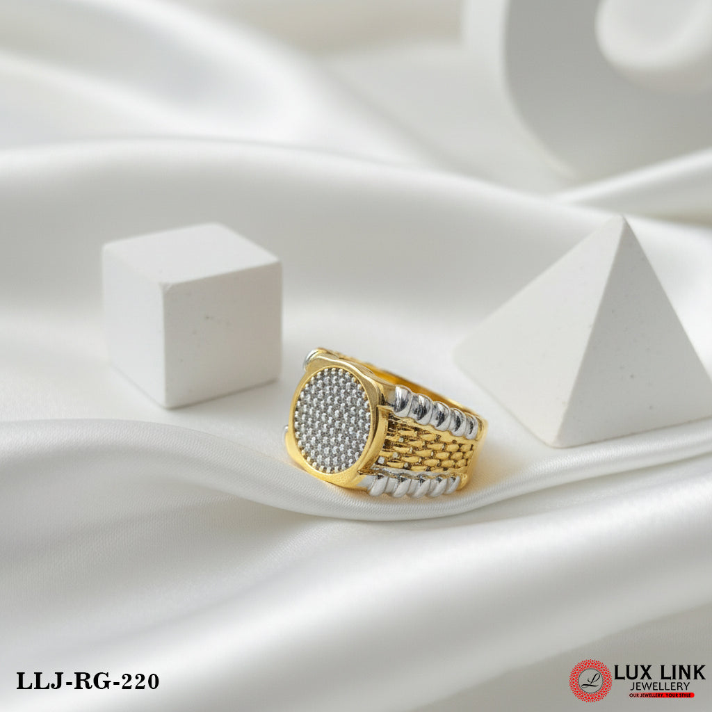 Fabulous Design Gold Plated Ring for Men - RG - 220