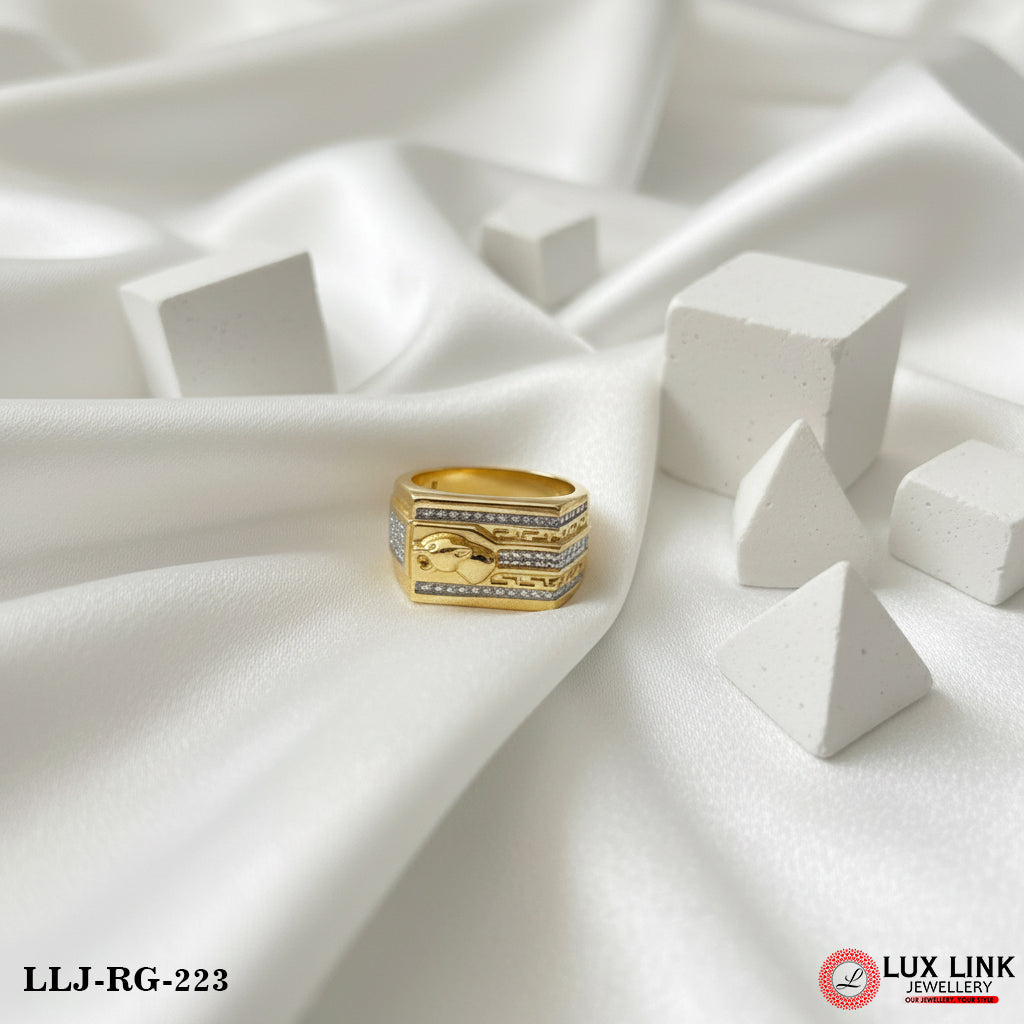 Popular Design Gold Plated Ring for Men - RG - 223