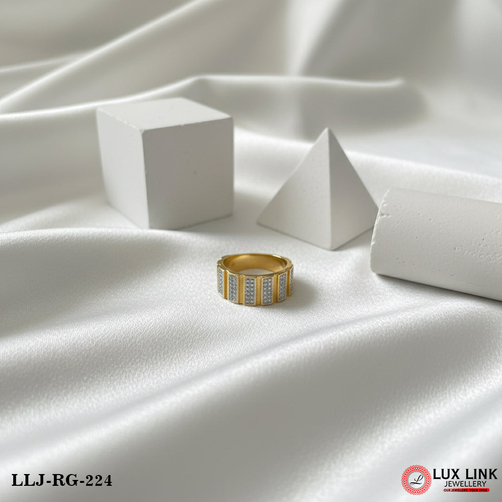 Amazing Design Gold Plated Ring for Men - RG - 224