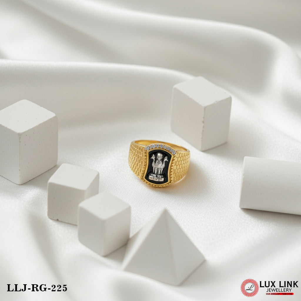 Mudra Amazing Design Gold Plated Ring for Men - RG - 225