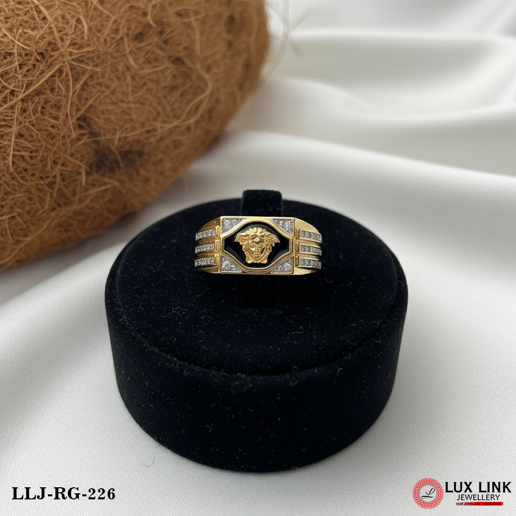 Sophisticated Design Gold Plated Ring for Men - RG - 226