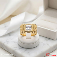 Gold Plated White Stone with Diamond Best Quality Ring - RG-248