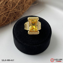Yellow Stone Sophisticated Design Gold Plated Ring for Men - SR - 017