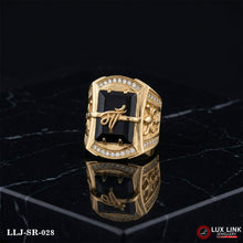 Gold Forming Black Ring with Maa Diamond Gorgeous Design Ring For Men SR- 028